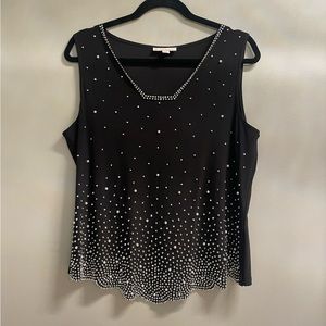 Beaded and bedazzled blouse, XL